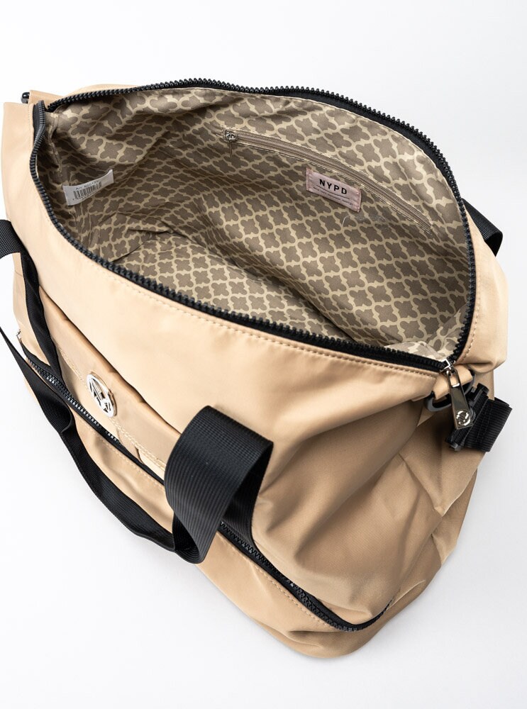 NYPD - Beige weekend bag i nylon