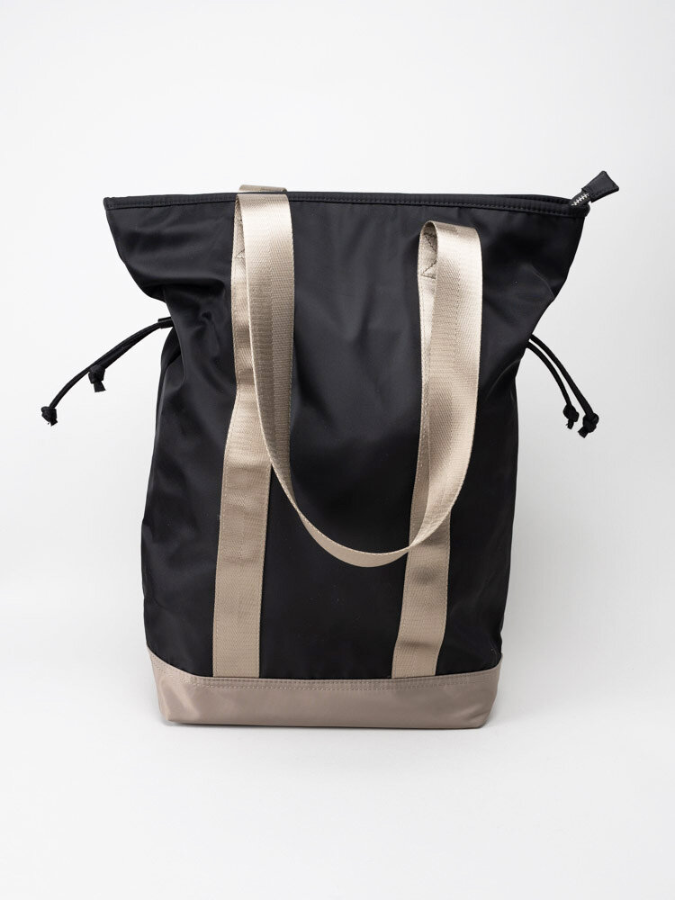 NYPD - Svart shoppingbag med beige detaljer