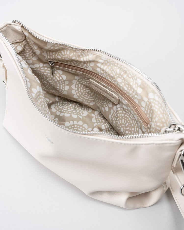 Ulrika Design - Beige handväska med flätad rem