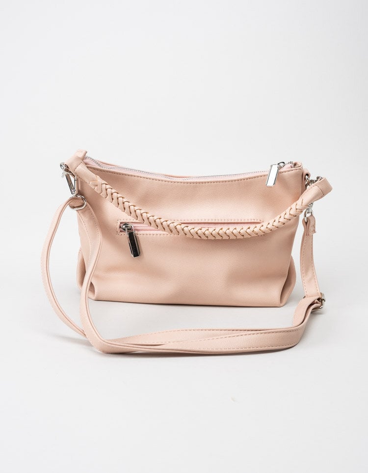 Ulrika Design - Rosa handväska med flätad rem