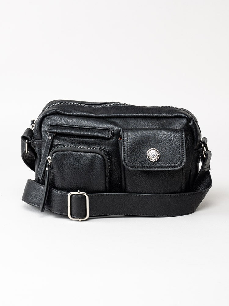 Ulrika Design - 3-Pockets - Svart 3-pockets väska i skinnimitation