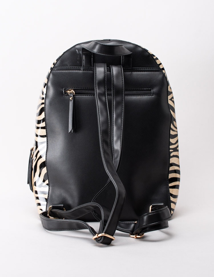 Ulrika Design - Zebra - Ulrika Design - Guldig zebramönstrad ryggsäck