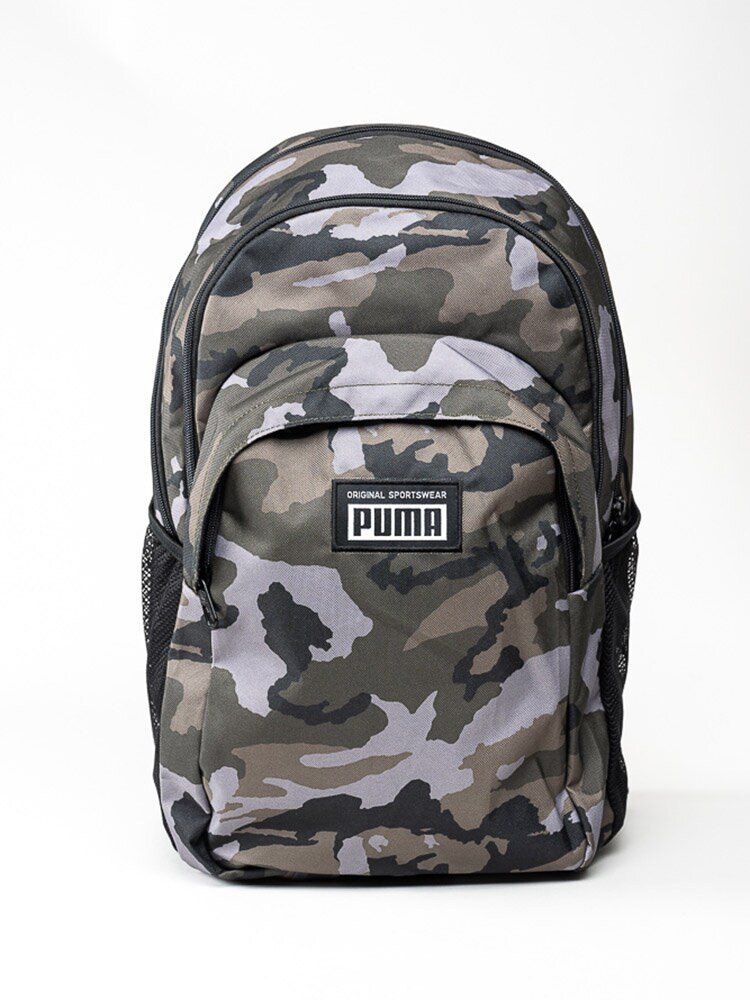 Puma - Academy Backpack - Grå och grön camouflage väska i textil