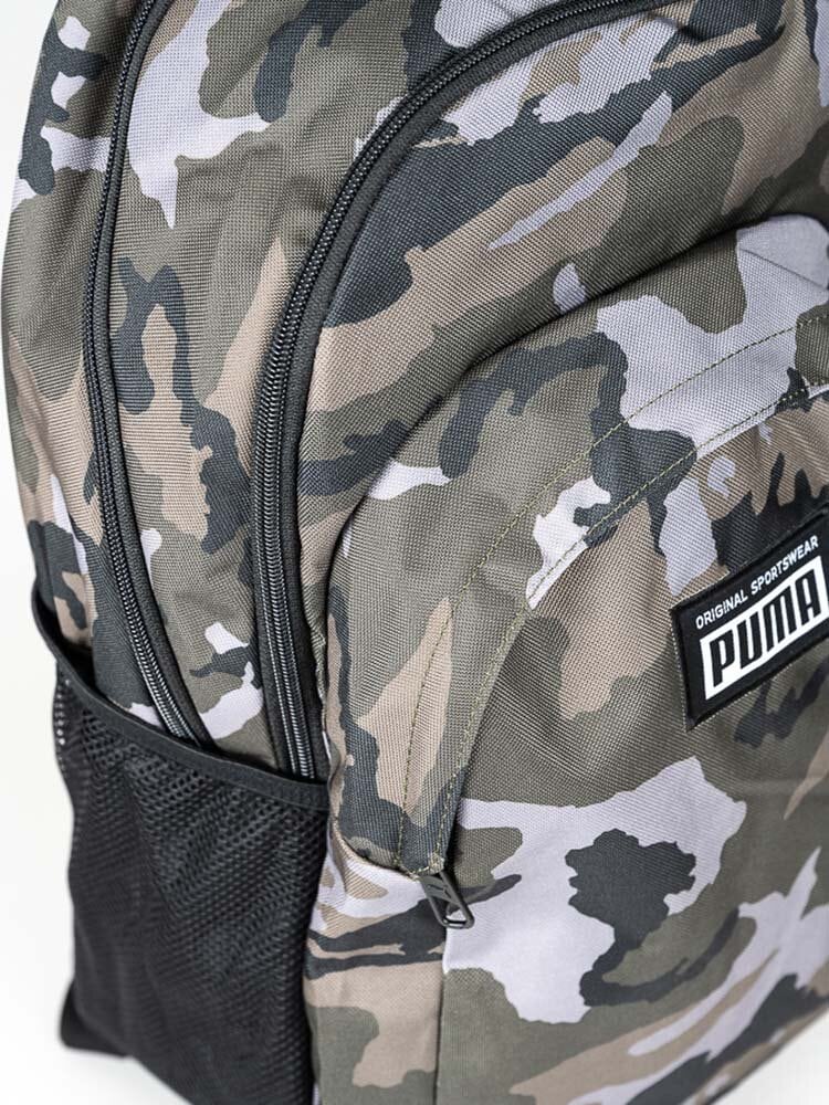 Puma - Academy Backpack - Grå och grön camouflage väska i textil