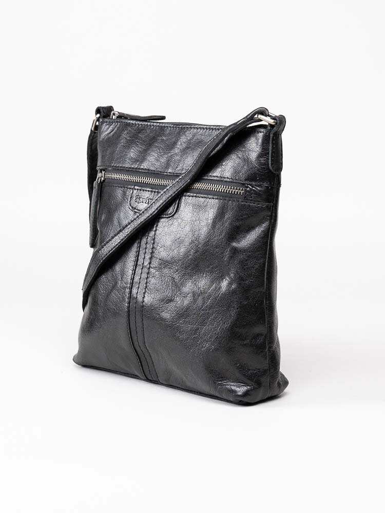 Springfield - Svart axelremsväska i skinn