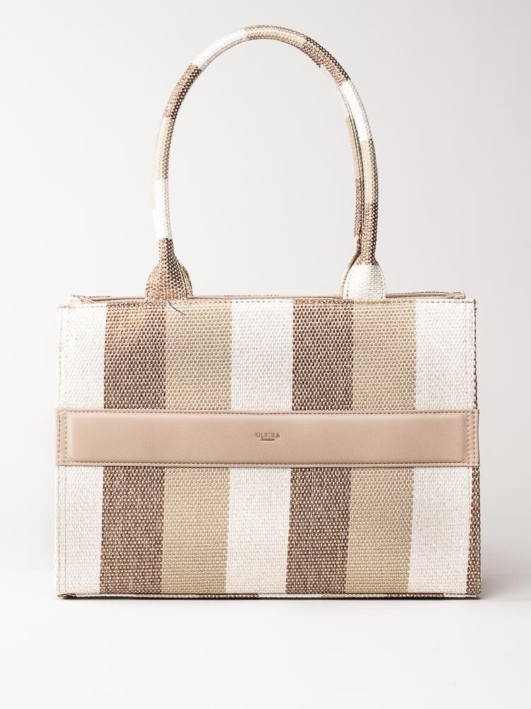 Ulrika Design - Stripe - Beige randig tote