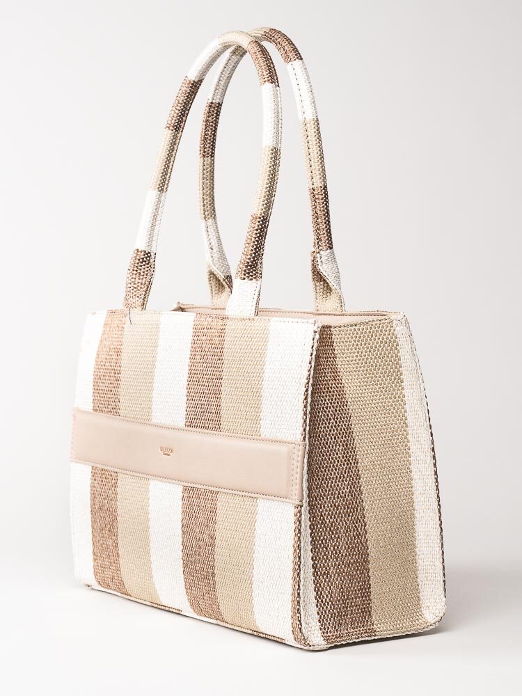 Ulrika Design - Stripe - Beige randig tote