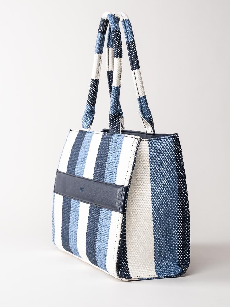 Ulrika Design - Stripe - Blå randig tote i textil