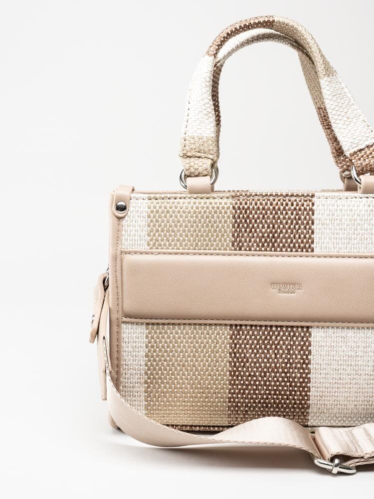 Ulrika Design - Stripe - Beige randig handväska