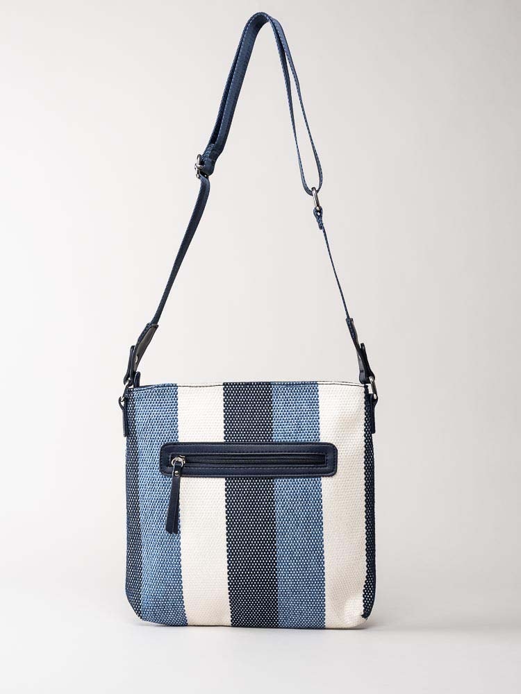 Ulrika Design - Stripe - Blå randig axelremsväska i textil