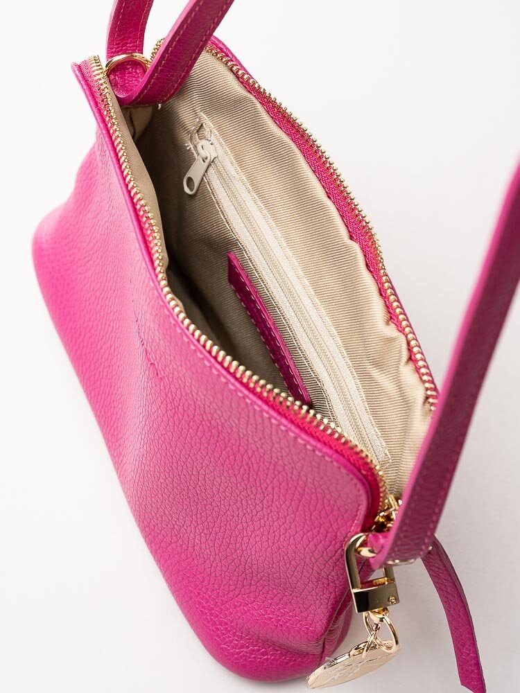 Ulrika Design - Leather - Rosa liten axelremsväska i skinn