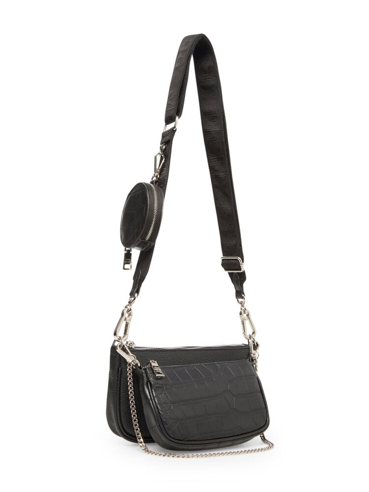 Steve Madden - Burgent crossbody - Svart axelremsväska med kedja