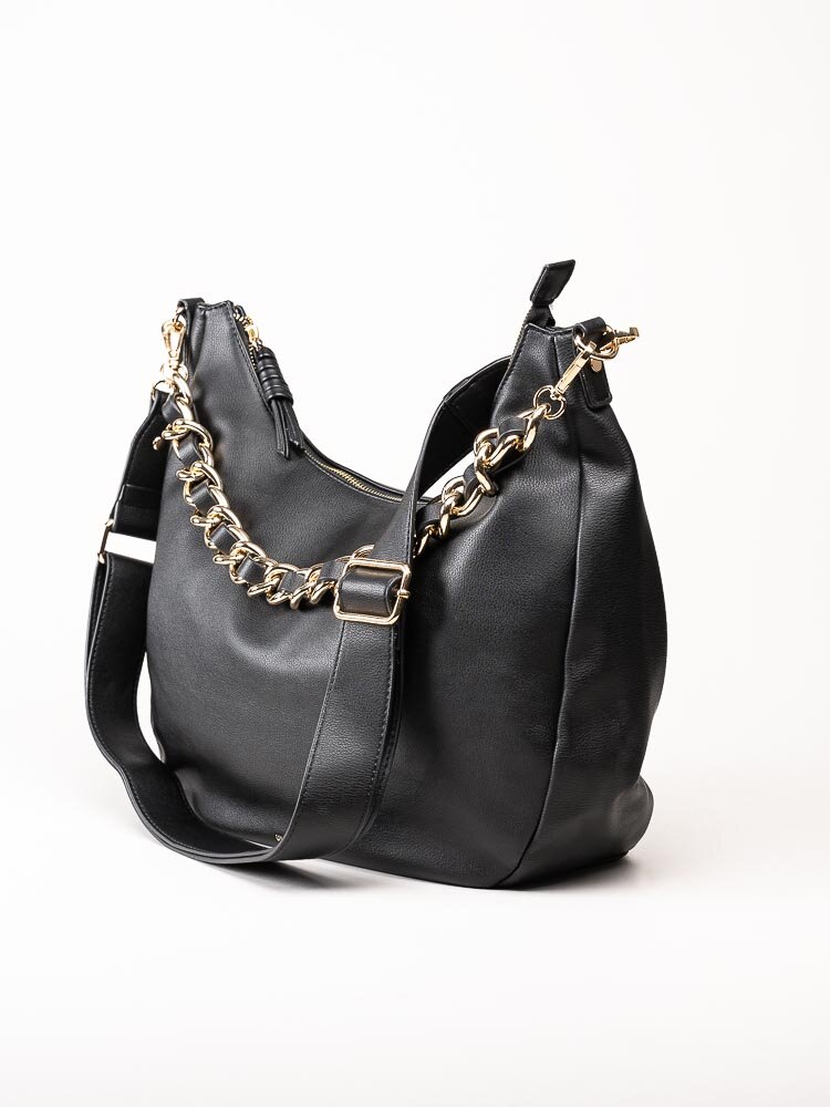 Ulrika Design - Chunky Chain - Svart hoboväska i skinnimitation