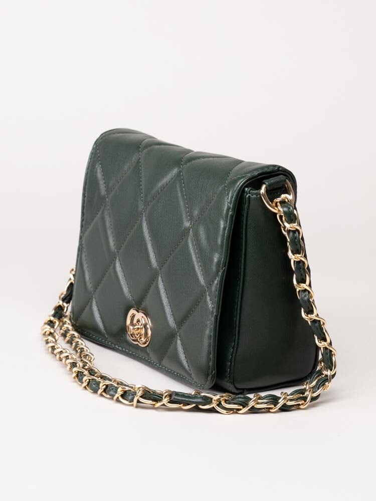 Ulrika Design - Quilt - Mörkgrön quiltad väska med lock