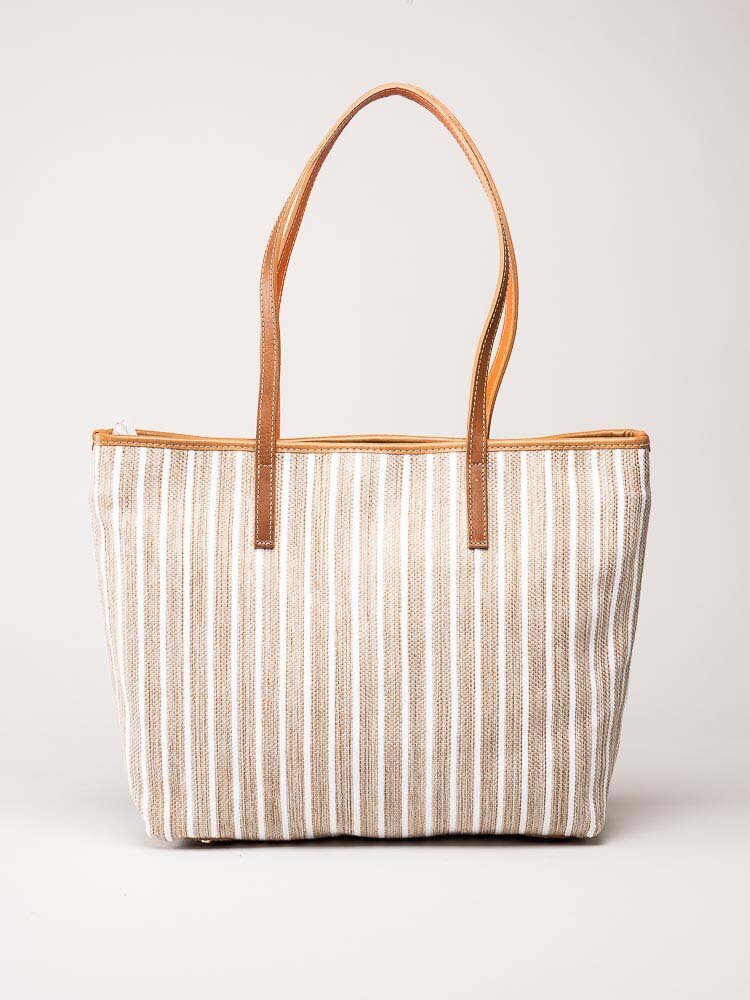 Unisa - ZPAMPA_JAR - Beige kasse i textil och skinn