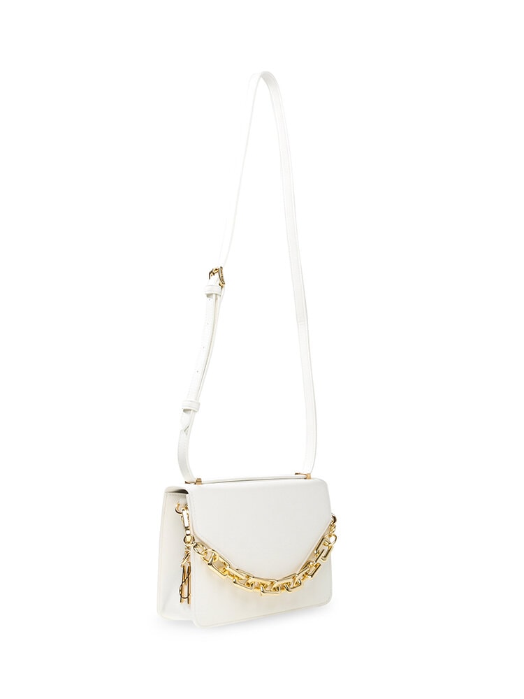 Steve Madden - Bindio-L - Vit handväska med guldfärgad kedja