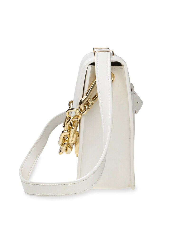 Steve Madden - Bindio-L - Vit handväska med guldfärgad kedja