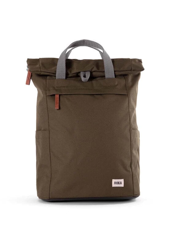 ROKA - Finchley A Recycled Polyester - Grön medium ryggsäck i canvas