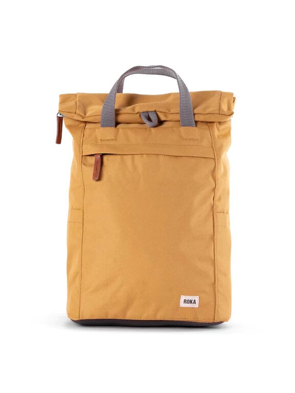 ROKA - Finchley A Recycled Polyester - Gul medium ryggsäck i canvas