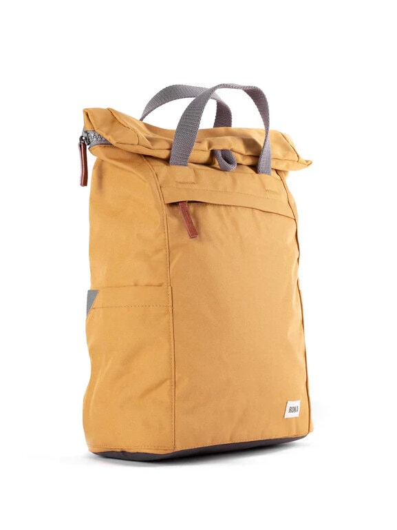 ROKA - Finchley A Recycled Polyester - Gul medium ryggsäck i canvas