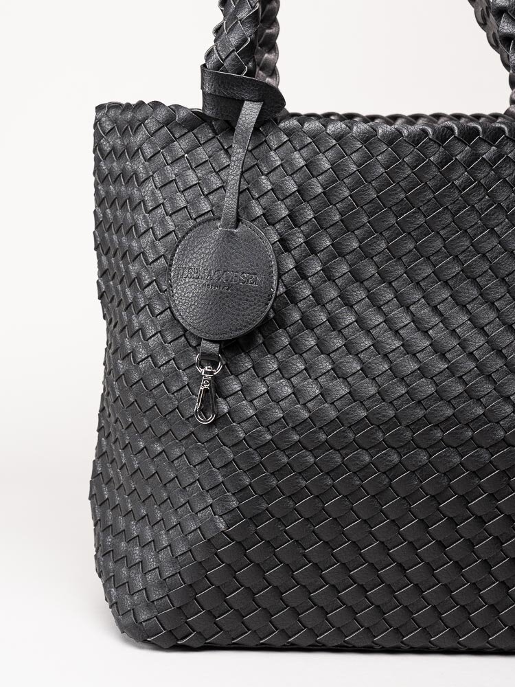 Ilse Jacobsen - Bag08 - Svart flätad vändbar shopper kasse