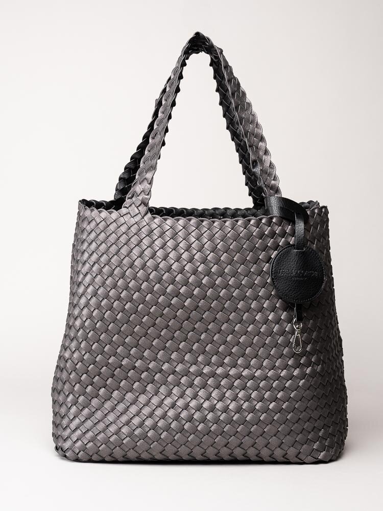 Ilse Jacobsen - Bag08 - Svart flätad vändbar shopper kasse
