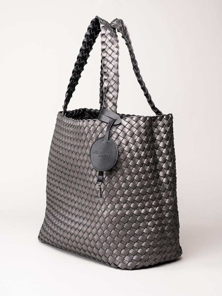 Ilse Jacobsen - Bag08 - Svart flätad vändbar shopper kasse