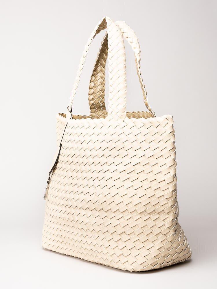 Ilse Jacobsen - Bag08 - Platinfärgad flätad vändbar shopper kasse