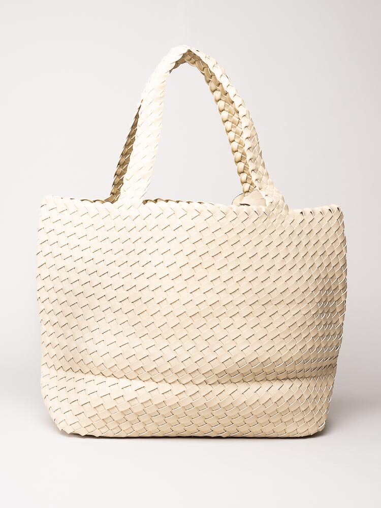 Ilse Jacobsen - Bag08 - Platinfärgad flätad vändbar shopper kasse