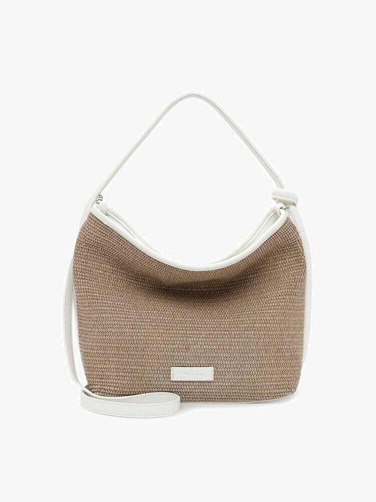 Tamaris - Liv - Beige stor påse med vita detaljer
