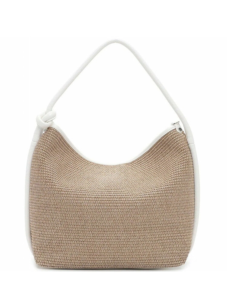 Tamaris - Liv - Beige stor påse med vita detaljer
