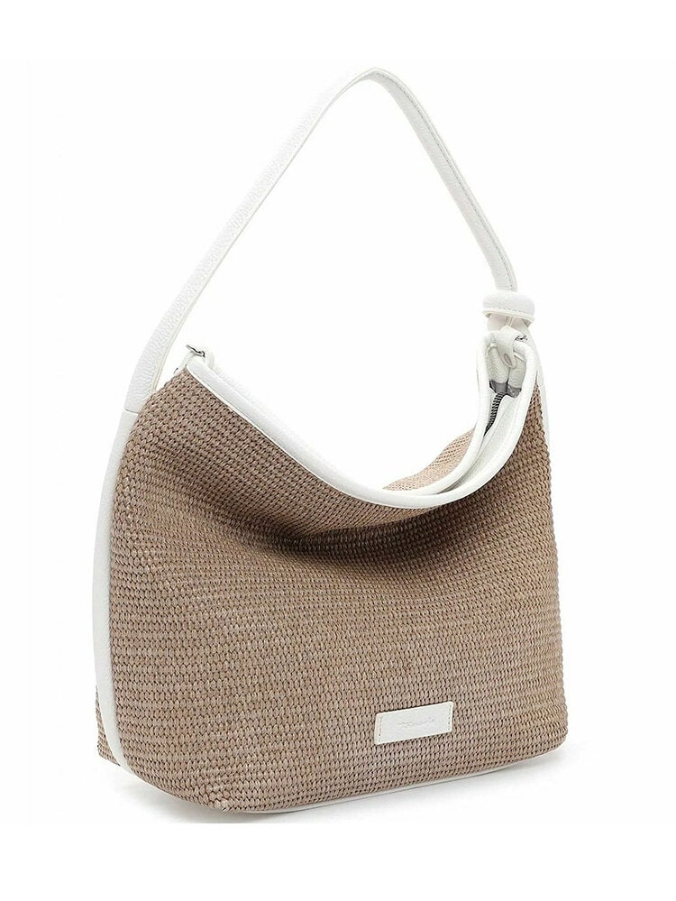Tamaris - Liv - Beige stor påse med vita detaljer