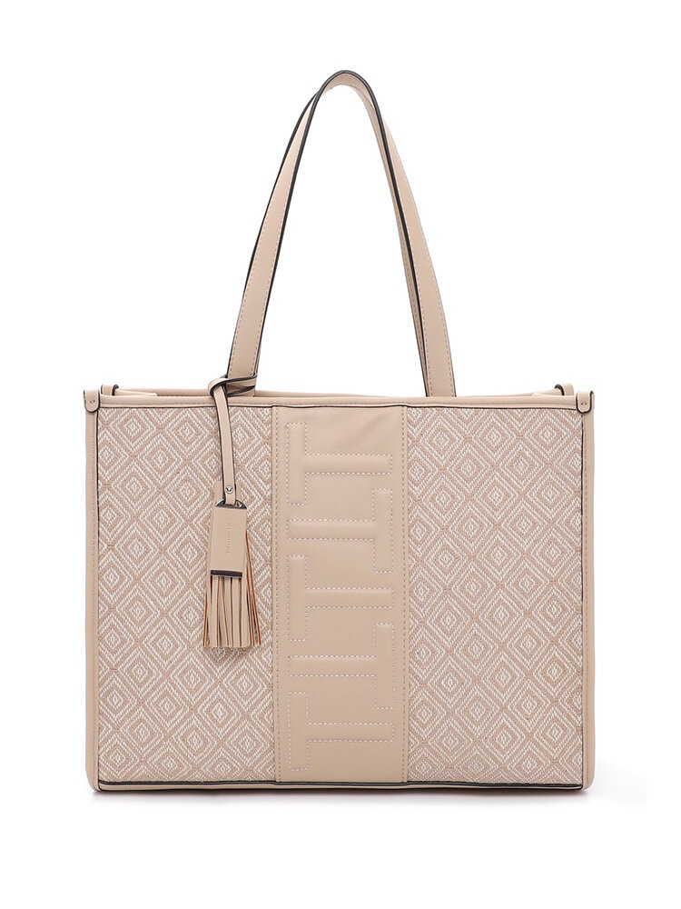 Tamaris bags - Lolita - Beige city-kasse med snyggt mönster