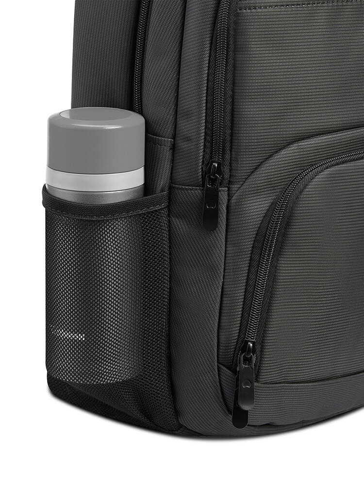 Delsey - Element Backpacks Aviator - Svart ryggsäck i textil