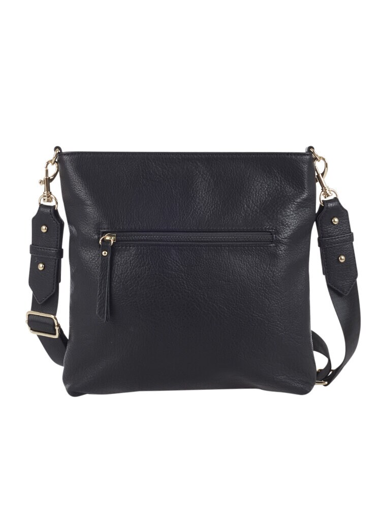 Ulrika Design - Pocket - Svart crossbodyväska i skinnimitation
