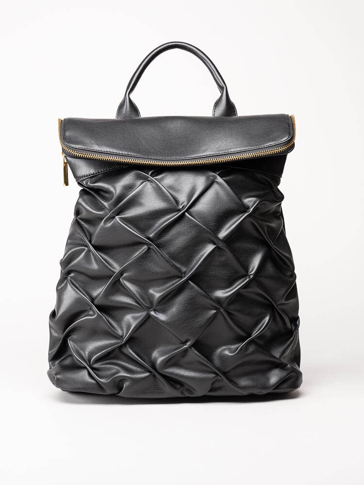 Ulrika Design - Rhomb - Svart ryggsäck i skinnimitation
