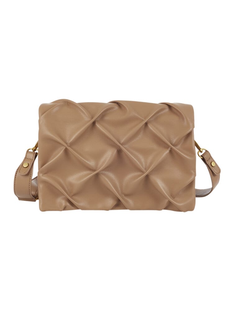 Ulrika Design - Rhomb - Beige klaffväska med kedja