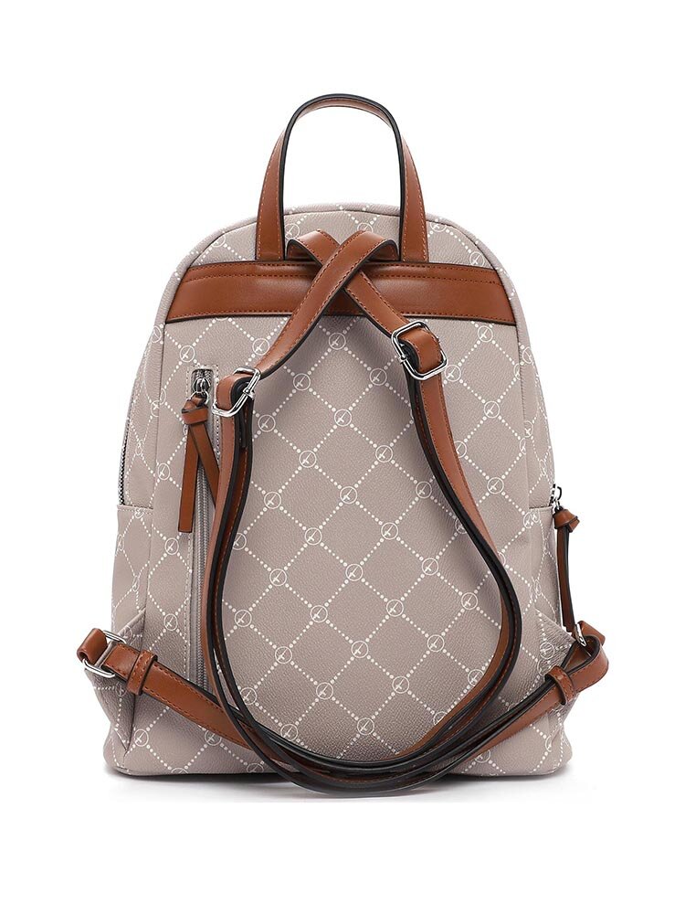 Tamaris - Anastasia Classic - Beige ryggsäck med snyggt mönster