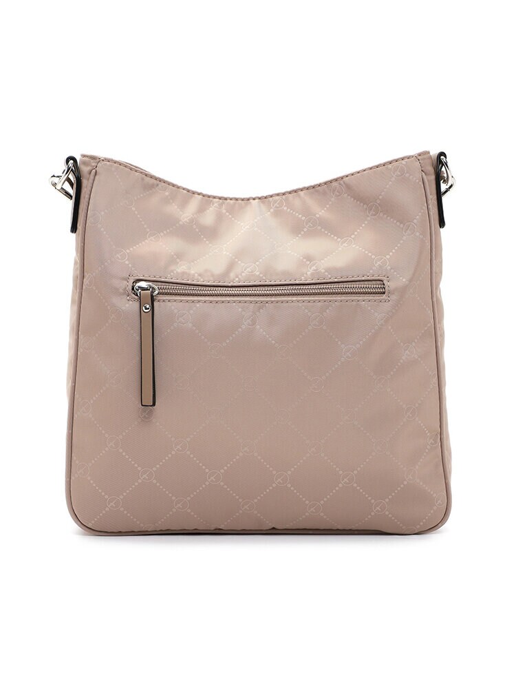 Tamaris - Lisa - Beige axelremsväska i textil med snyggt mönster