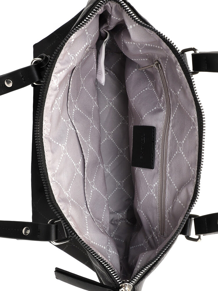 Tamaris bags - Lisa - Svart city-väska i textil med snyggt mönster