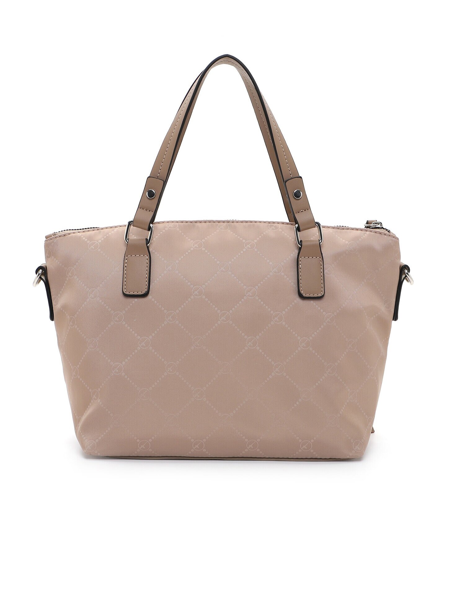 Tamaris - Lisa - Beige city-väska i textil med snyggt mönster