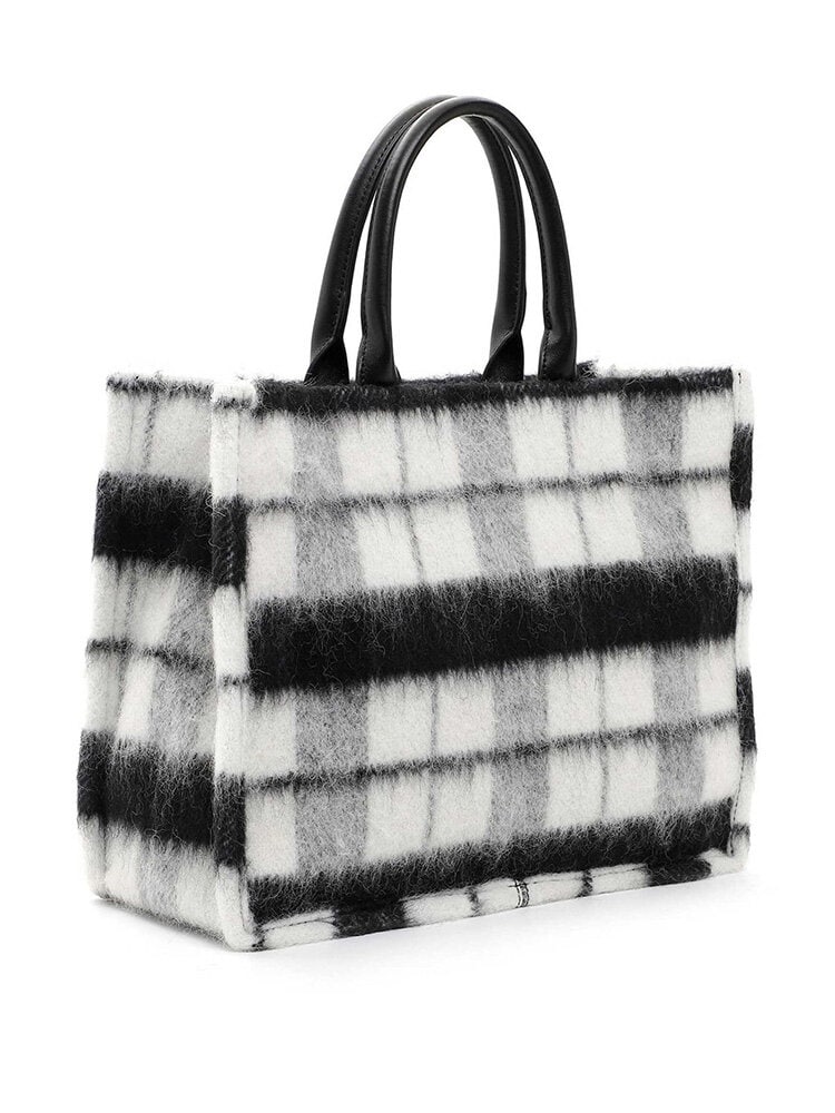 Tamaris bags - Mercedes - Svart och vit rutig city-shopper