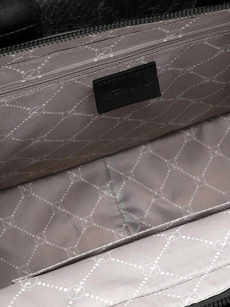 Tamaris bags - Mercedes - Svart och vit rutig city-shopper