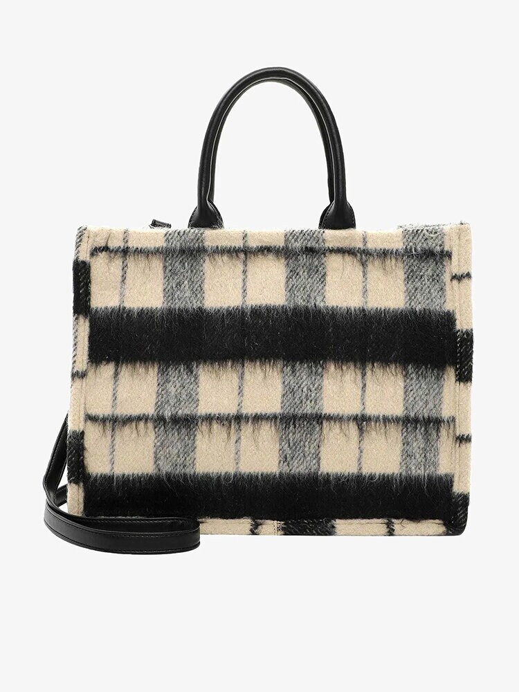 Tamaris - Mercedes - Svart och beige city-shopper