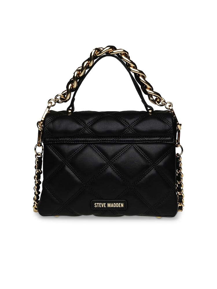 Steve Madden - Bworship - Svart quiltad handväska i skinnimitation