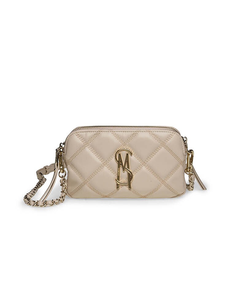 Steve Madden - Bmarvis - Beige quiltad crossbodyväska i skinnimitation