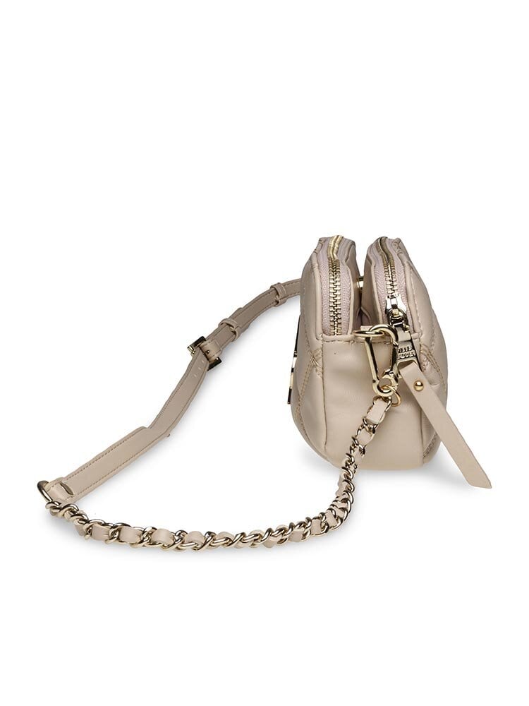 Steve Madden - Bmarvis - Beige quiltad crossbodyväska i skinnimitation