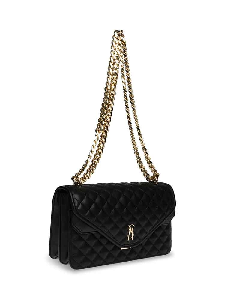 Steve Madden - Bsenza Shoulderbag - Svart quiltad axelremsväska i skinnimitation