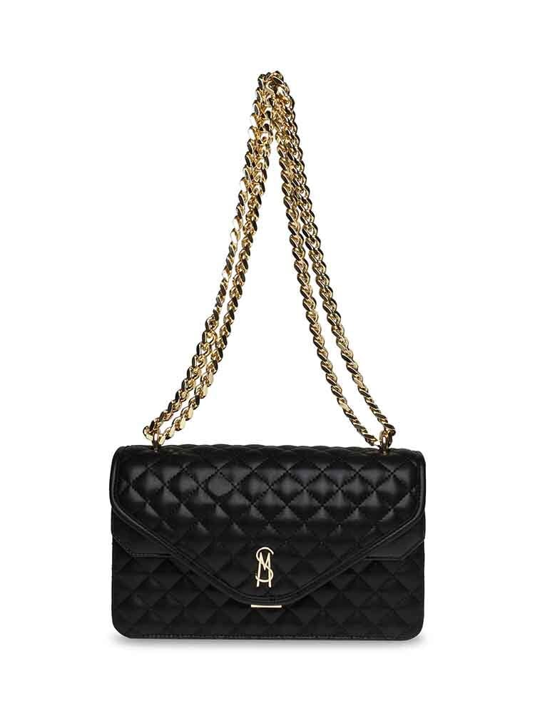 Steve Madden - Bsenza Shoulderbag - Svart quiltad axelremsväska i skinnimitation