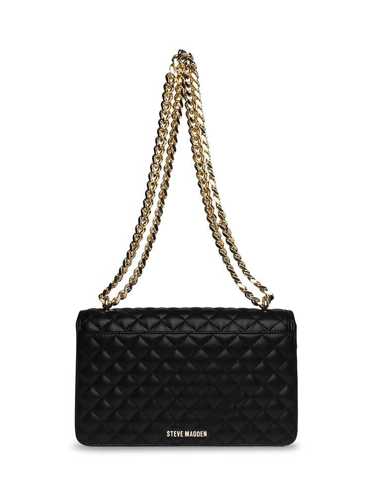 Steve Madden - Bsenza Shoulderbag - Svart quiltad axelremsväska i skinnimitation